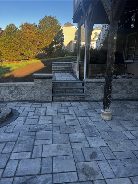after: patio with steps