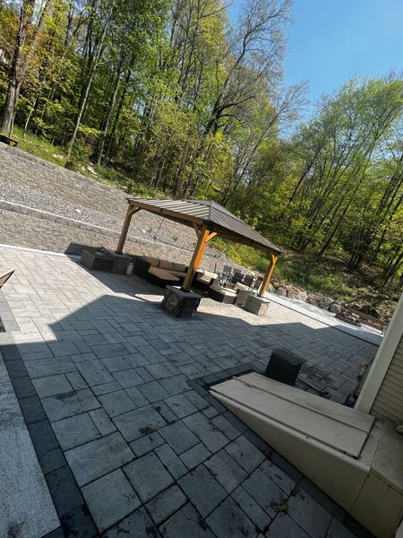 after: fire pit in patio