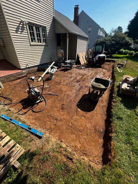 before: removing old patio
