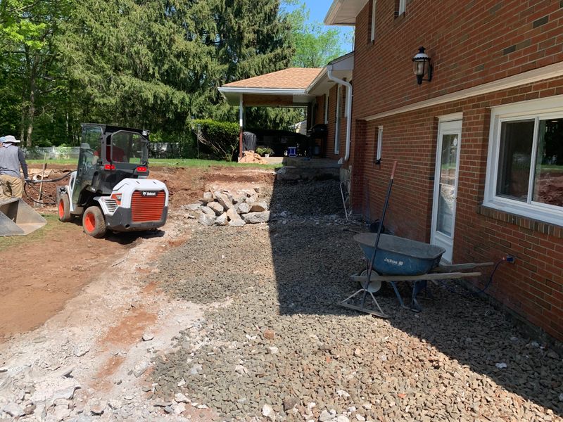 before: old patio removed