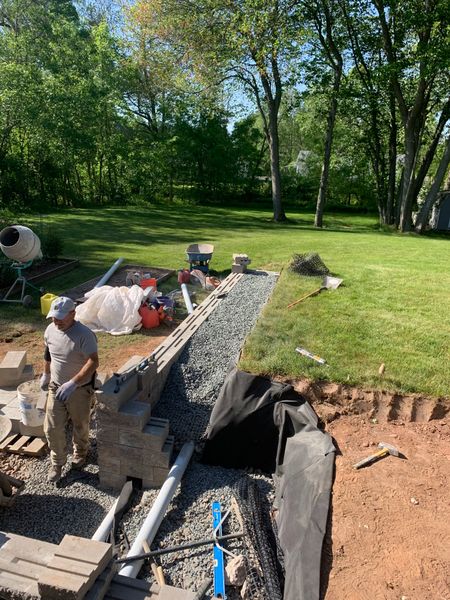 before: wall in progress